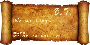 Bátor Tiborc névjegykártya